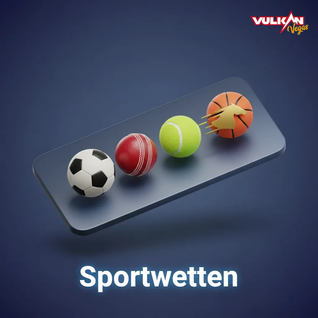 Sportwetten bei Vulkan Vegas: über 30 Sportarten und Livewetten, u.a. Fußball, Tennis, Basketball, Eishockey, MMA.