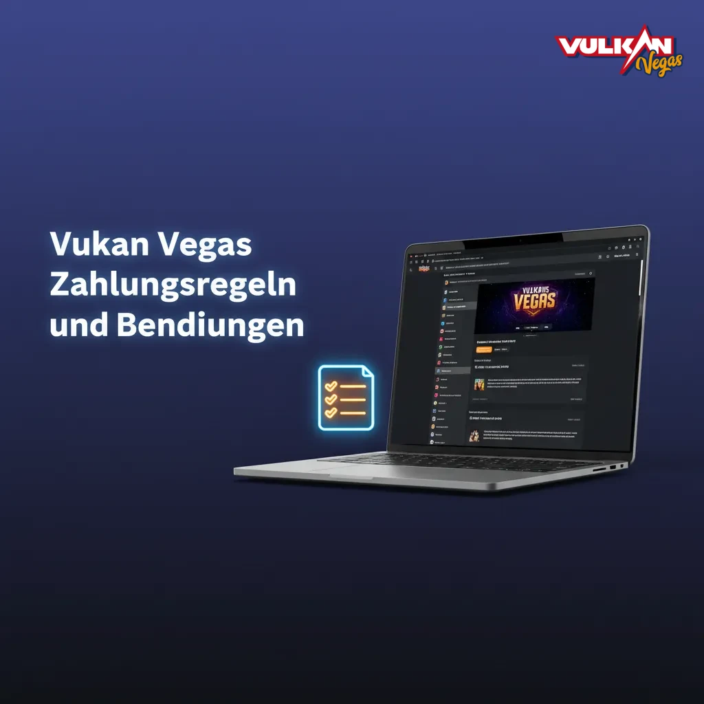 Infografik: Vulkan Vegas Zahlungsregeln – gleiche Methode, KYC, Namensgleichheit, Bonus umsetzen, Limits/Zeiten, EUR