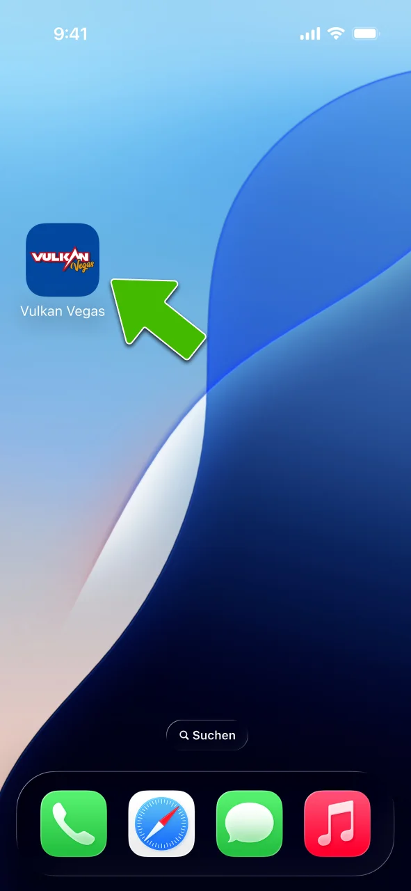 Installiere die App bei Vulkan Vegas.