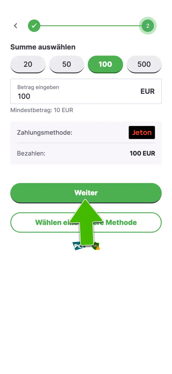 Wähle deine Zahlungsmethode bei Vulkan Vegas.