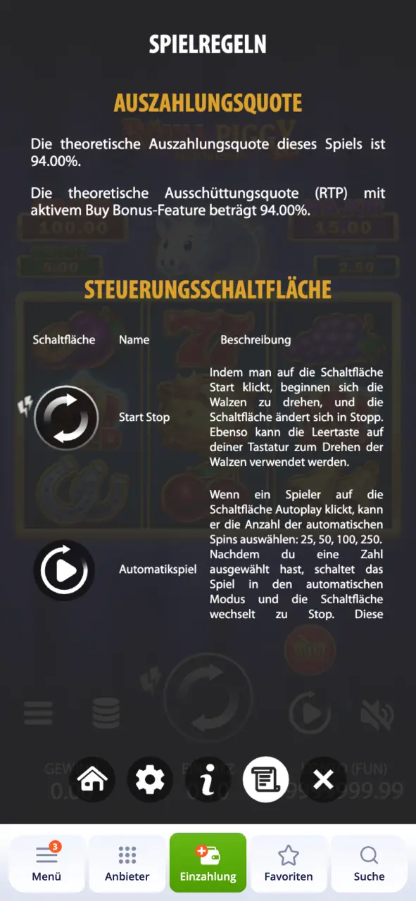 Lies die Spielinfos bei Vulkan Vegas.