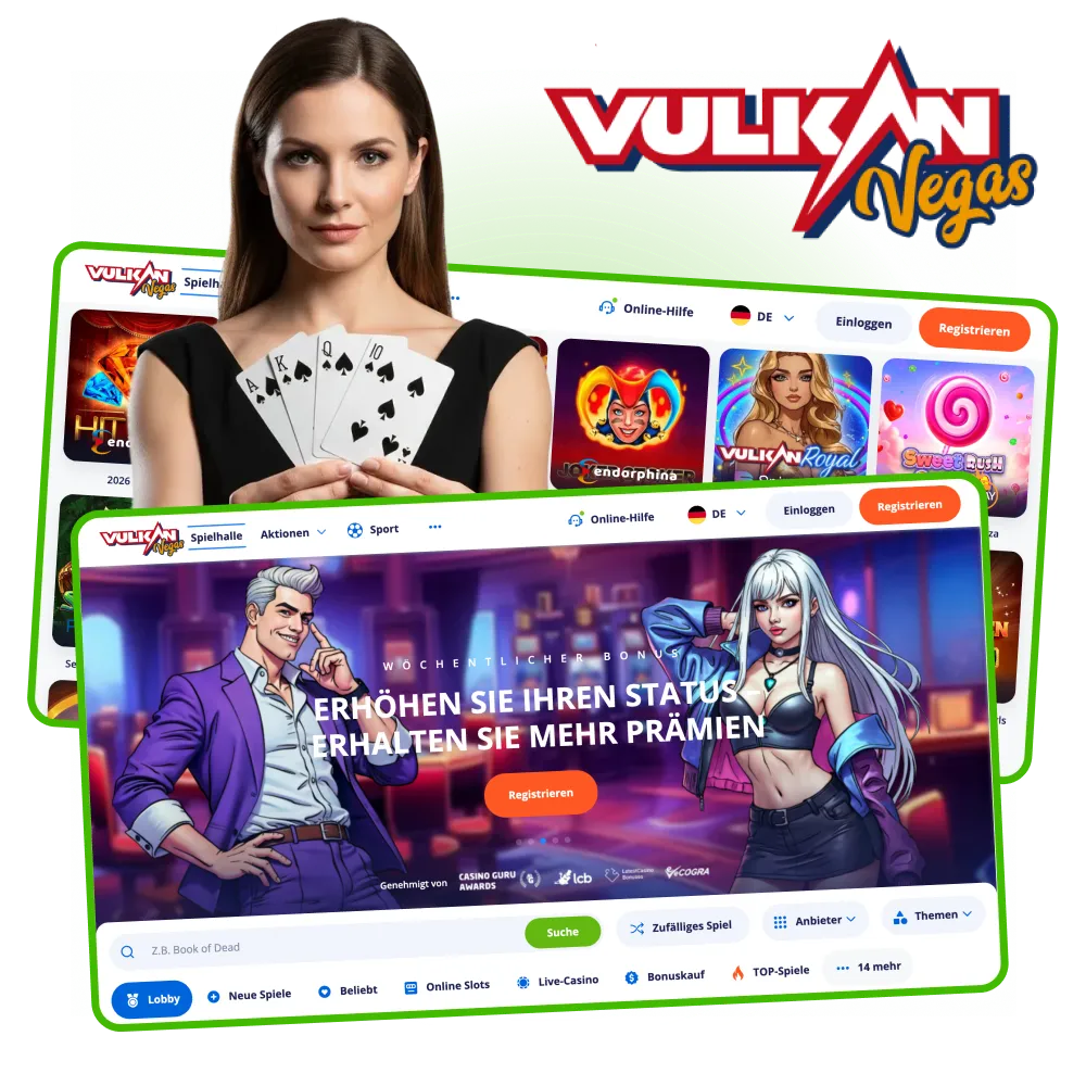 Entdecke top Casinospiele bei Vulkan Vegas.