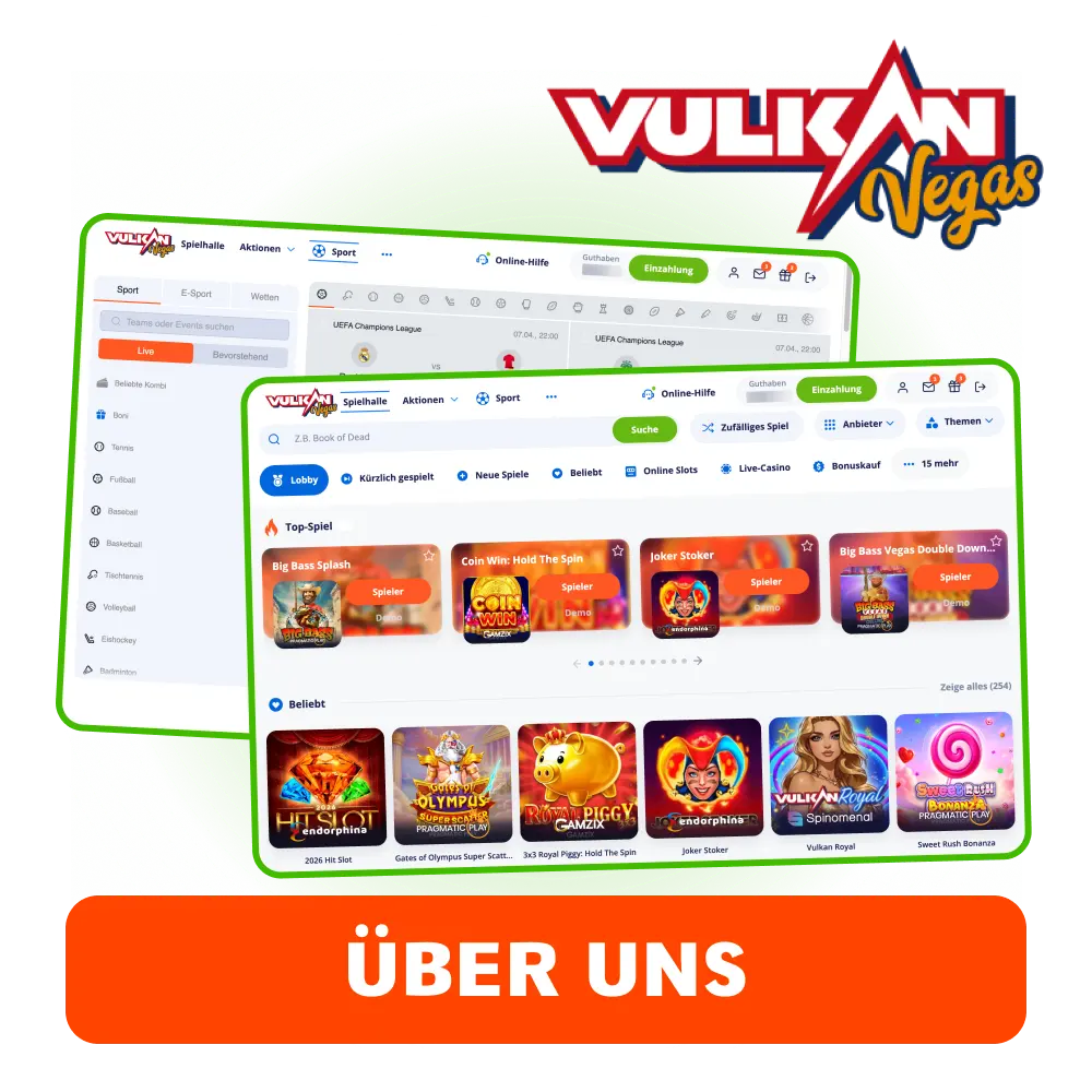Spiele sicher bei Vulkan Vegas.